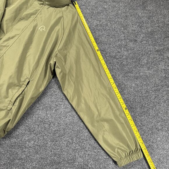 Ducks Unlimited Olive Spellout Waterproof Lightweight Full Zip Hooded Jacket XL - Picture 7 of 10